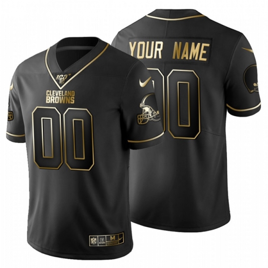 Men Women Youth Toddler Cleveland Browns Custom Men Nike Black Golden Limited NFL 100 Jersey Men Women Youth Toddler Cleveland Browns Custom Men Nike Black Golden Limited NFL 100 Jersey