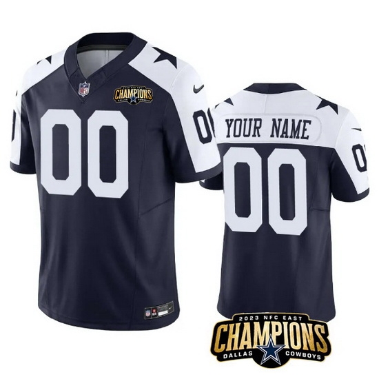 Men Dallas Cowboys Active Player Custom Nay White 2023 F U S E NFC East Champions Patch Stitched Football Jersey Men Dallas Cowboys Active Player Custom Nay White 2023 F U S E NFC East Champions Patch Stitched Football Jersey