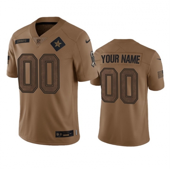 Men Women youth Dallas Cowboys Active Player Custom 2023 Brown Salute To Service Limited Stitched Football Jersey Men Women youth Dallas Cowboys Active Player Custom 2023 Brown Salute To Service Limited Stitched Football Jersey