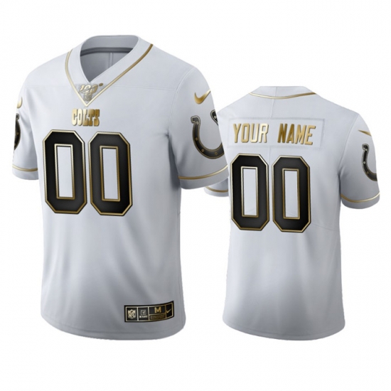 Men Women Youth Toddler Indianapolis Colts Custom Men Nike White Golden Edition Vapor Limited NFL 100 Jersey Men Women Youth Toddler Indianapolis Colts Custom Men Nike White Golden Edition Vapor Limited NFL 100 Jersey