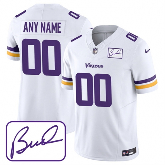 Men Women youth Minnesota Vikings Active Player Custom White 2023 F U S E Bud Grant Patch Limited Stitched Jersey Men Women youth Minnesota Vikings Active Player Custom White 2023 F U S E Bud Grant Patch Limited Stitched Jersey