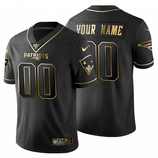 Men Women Youth Toddler New England Patriots Custom Men Nike Black Golden Limited NFL 100 Jersey Men Women Youth Toddler New England Patriots Custom Men Nike Black Golden Limited NFL 100 Jersey