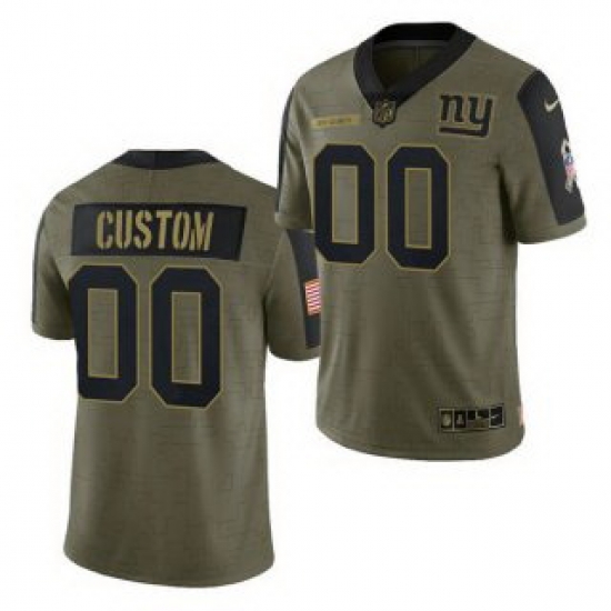 Men Women Youth Toddler New York Giants Custom 2021 Olive Salute To Service Limited Jersey Men Women Youth Toddler New York Giants Custom 2021 Olive Salute To Service Limited Jersey
