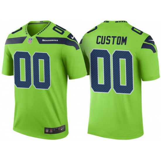 Men Women Youth Seattle Seahawks Green Custom Color Rush Legend NFL Nike Limited Jersey Men Women Youth Seattle Seahawks Green Custom Color Rush Legend NFL Nike Limited Jersey