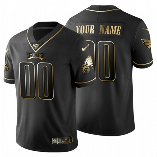 Men Women Youth Toddler Philadelphia Eagles Custom Men Nike Black Golden Limited NFL 100 Jersey Men Women Youth Toddler Philadelphia Eagles Custom Men Nike Black Golden Limited NFL 100 Jersey