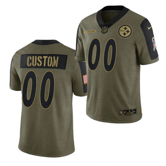 Men Women Youth Toddler Pittsburgh Steelers ACTIVE PLAYER Custom 2021 Olive Salute To Service Limited Stitched Jersey Men Women Youth Toddler Pittsburgh Steelers ACTIVE PLAYER Custom 2021 Olive Salute To Service Limited Stitched Jersey