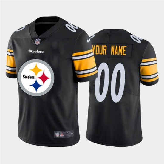 Men Women Youth Toddler Pittsburgh Steelers Custom Black Men Nike Big Team Logo Vapor Limited NFL Jersey Men Women Youth Toddler Pittsburgh Steelers Custom Black Men Nike Big Team Logo Vapor Limited NFL Jersey
