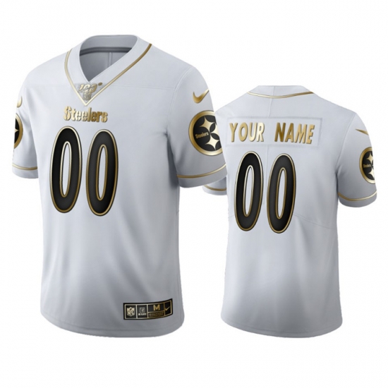 Men Women Youth Toddler Pittsburgh Steelers Custom Men Nike White Golden Edition Vapor Limited NFL 100 Jersey Men Women Youth Toddler Pittsburgh Steelers Custom Men Nike White Golden Edition Vapor Limited NFL 100 Jersey