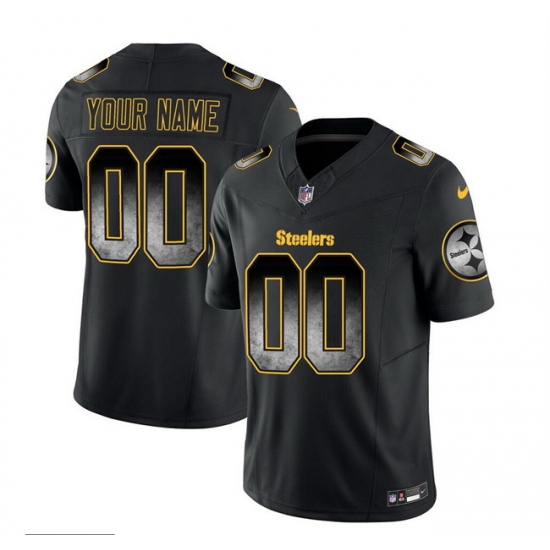 Men Women youth Pittsburgh Steelers Active Player Custom Black 2023 F U S E Smoke Vapor Untouchable Limited Stitched Jersey Men Women youth Pittsburgh Steelers Active Player Custom Black 2023 F U S E Smoke Vapor Untouchable Limited Stitched Jersey