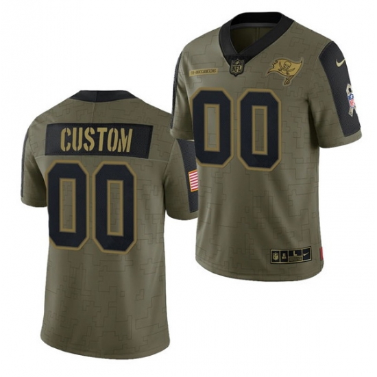Men Women Youth Toddler Tampa Bay Buccaneers ACTIVE PLAYER Custom 2021 Olive Salute To Service Limited Men Women Youth Toddler Tampa Bay Buccaneers ACTIVE PLAYER Custom 2021 Olive Salute To Service Limited