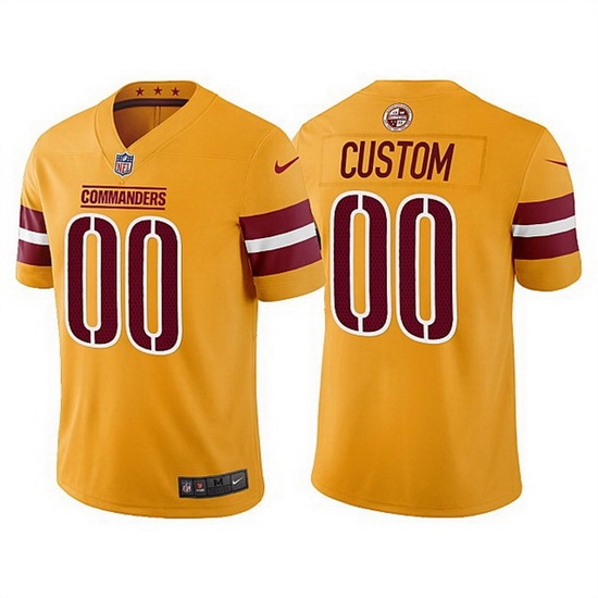 Men Washington Commanders Active Player Custom Gold Vapor Untouchable Stitched Football jersey Men Washington Commanders Active Player Custom Gold Vapor Untouchable Stitched Football jersey