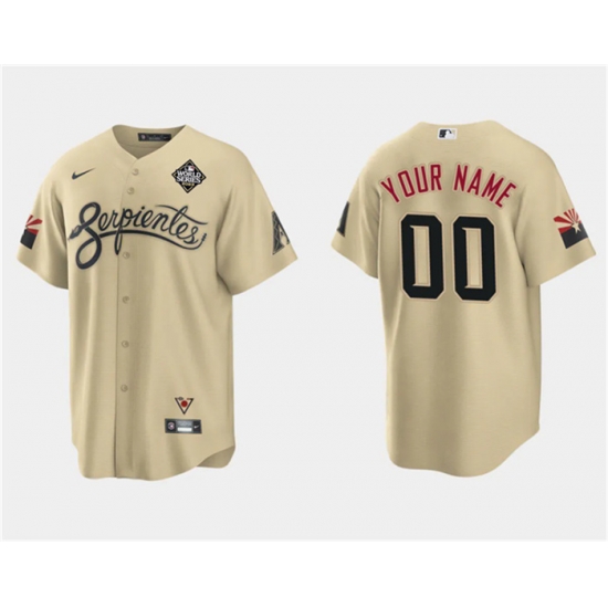 Men Arizona Diamondbacks Active Player Custom Gold 2023 World Series City Connect Cool Base Stitched Baseball Jersey Men Arizona Diamondbacks Active Player Custom Gold 2023 World Series City Connect Cool Base Stitched Baseball Jersey