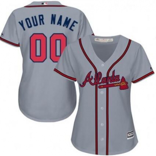 Men Women Youth All Size Atlanta Braves Cool Base Custom Jerseys Grey 3 Men Women Youth All Size Atlanta Braves Cool Base Custom Jerseys Grey 3