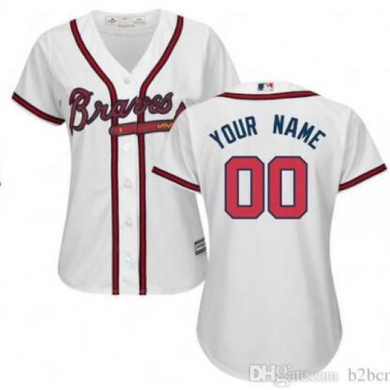 Men Women Youth All Size Atlanta Braves Cool Base Custom Jerseys White 3 Men Women Youth All Size Atlanta Braves Cool Base Custom Jerseys White 3