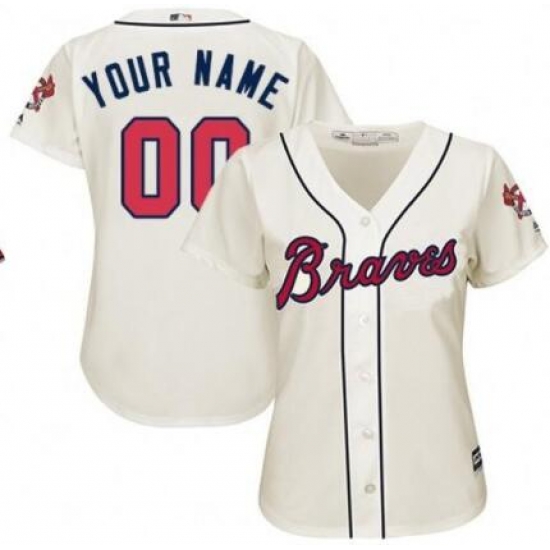 Men Women Youth All Size Atlanta Braves Cool Base Custom Jerseys White II Men Women Youth All Size Atlanta Braves Cool Base Custom Jerseys White II