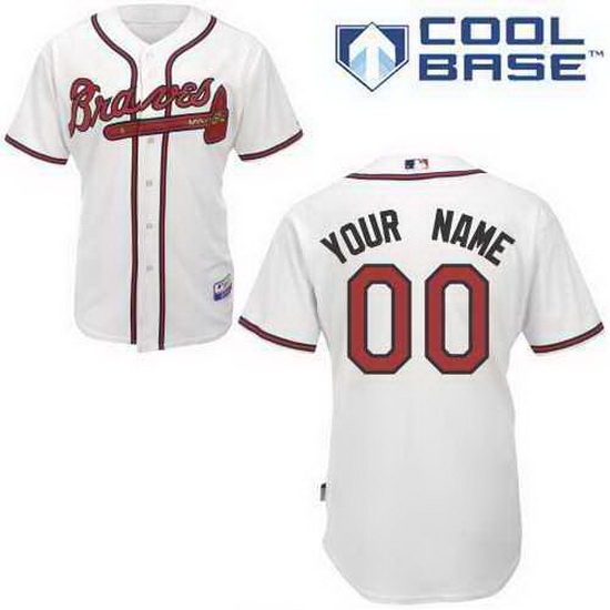 Men Women Youth All Size Atlanta Braves Cool Base Custom Jerseys White Men Women Youth All Size Atlanta Braves Cool Base Custom Jerseys White