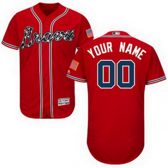 Men Women Youth All Size Atlanta Braves Flex Base Custom Jersey Red Men Women Youth All Size Atlanta Braves Flex Base Custom Jersey Red