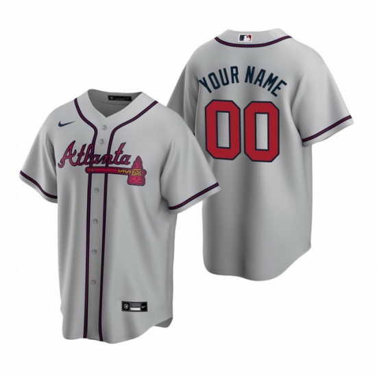 Men Women Youth Toddler All Size Atlanta Braves Custom Nike Gray 2020 Stitched MLB Cool Base Road Jersey Men Women Youth Toddler All Size Atlanta Braves Custom Nike Gray 2020 Stitched MLB Cool Base Road Jersey