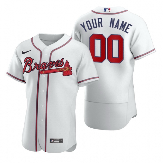 Men Women Youth Toddler Atlanta Braves White Custom Nike MLB Flex Base Jersey Men Women Youth Toddler Atlanta Braves White Custom Nike MLB Flex Base Jersey