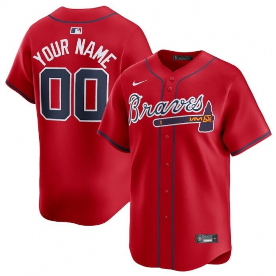 Men Women youth Atlanta Braves Active Player Custom Red 2024 Alternate Limited Stitched Baseball Jersey Men Women youth Atlanta Braves Active Player Custom Red 2024 Alternate Limited Stitched Baseball Jersey