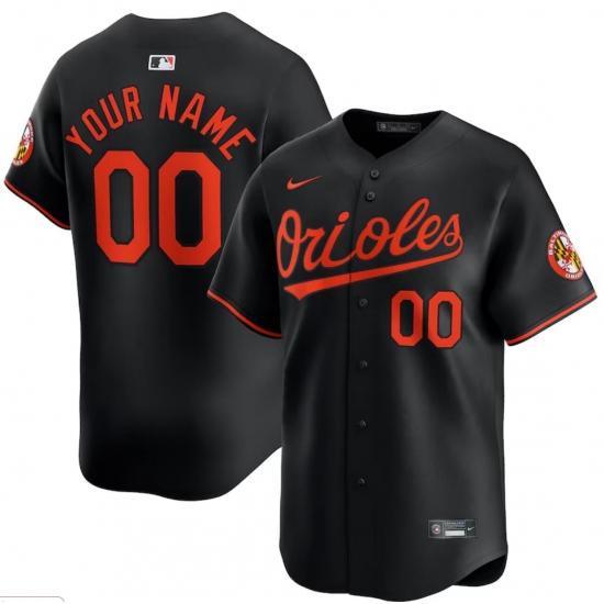 Baltimore Orioles Nike Black Alternate Limited Custom Jersey Baltimore Orioles Nike Black Alternate Limited Custom Jersey