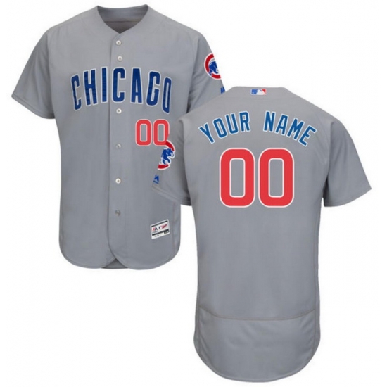 Men Women Youth All Size Custom Chicago Cubs Flex Base MLB Baseball Jersey Grey Men Women Youth All Size Custom Chicago Cubs Flex Base MLB Baseball Jersey Grey