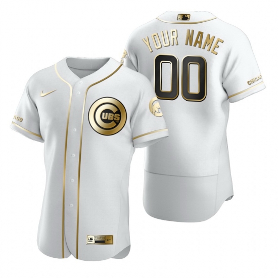 Men Women Youth Toddler Chicago Cubs Custom Nike White Gold Stitched MLB Flex Base Jersey Men Women Youth Toddler Chicago Cubs Custom Nike White Gold Stitched MLB Flex Base Jersey