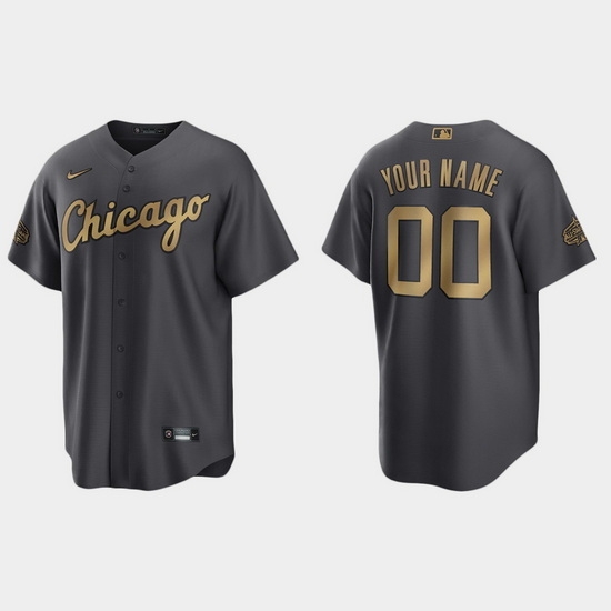 Men Women Youth Custom Chicago White Sox 2022 Mlb All Star Game Charcoal Replica Jersey Men Women Youth Custom Chicago White Sox 2022 Mlb All Star Game Charcoal Replica Jersey