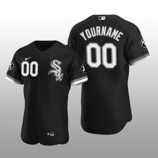 Men Women Youth Toddler Chicago White Sox Black Custom Nike MLB Flex Base Jersey Men Women Youth Toddler Chicago White Sox Black Custom Nike MLB Flex Base Jersey