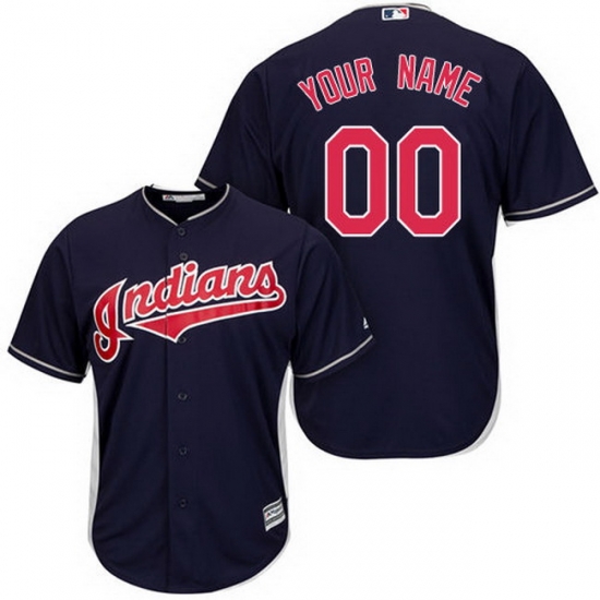Men Women Youth Toddler All Size Authentic Navy Blue Baseball Alternate Youth Jersey Customized Cleveland Indians Cool Base Men Women Youth Toddler All Size Authentic Navy Blue Baseball Alternate Youth Jersey Customized Cleveland Indians Cool Base