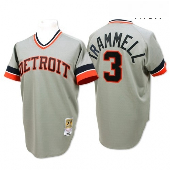 Mens Mitchell and Ness Detroit Tigers Customized Replica Grey Throwback MLB Jersey Mens Mitchell and Ness Detroit Tigers Customized Replica Grey Throwback MLB Jersey