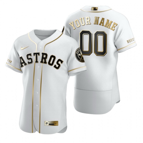 Men Women Youth Toddler Houston Astros White Gold Custom Nike MLB Flex Base Jersey Men Women Youth Toddler Houston Astros White Gold Custom Nike MLB Flex Base Jersey