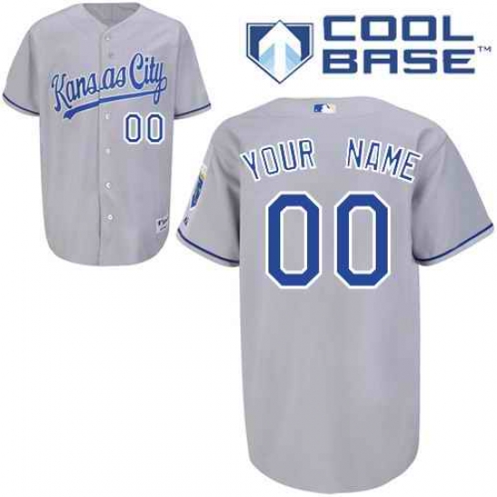 Men Women Youth All Size Kansas City Royals Cool Base Custom Jerseys Grey 3 Men Women Youth All Size Kansas City Royals Cool Base Custom Jerseys Grey 3