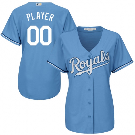 Men Women Youth All Size Kansas City Royals Majestic Light Blue Cool Base Custom Alternate Jersey Men Women Youth All Size Kansas City Royals Majestic Light Blue Cool Base Custom Alternate Jersey