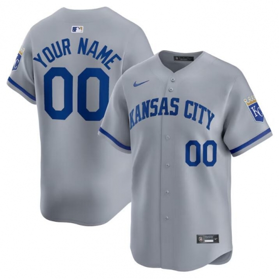 Men Women youth Kansas City Royals Active Player Custom Grey 2024 Away Limited Cool Base Stitched Baseball Jersey Men Women youth Kansas City Royals Active Player Custom Grey 2024 Away Limited Cool Base Stitched Baseball Jersey