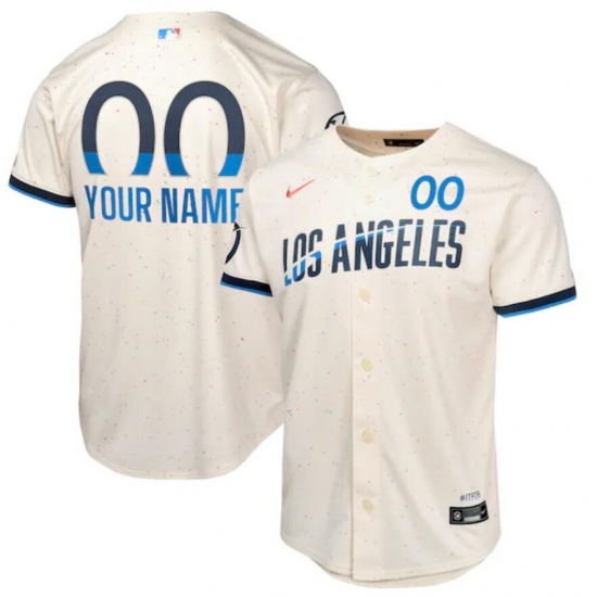 Custom Los Angeles Dodgers Nike Cream 2024 City Connect Limited Player Jersey Custom Los Angeles Dodgers Nike Cream 2024 City Connect Limited Player Jersey