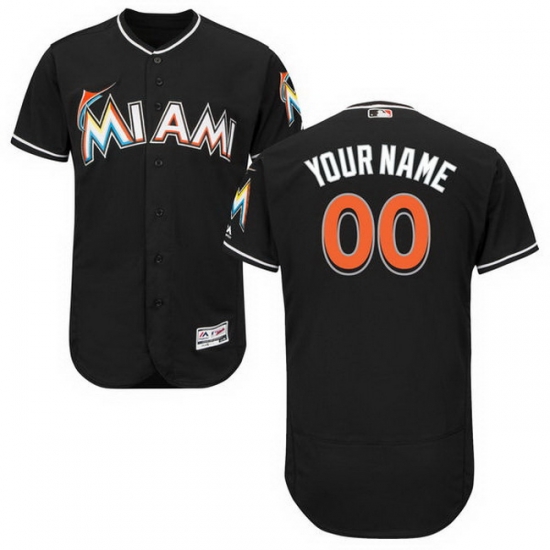 Men Women Youth All Size Miami Marlins Custom Flex Base Jersey Black Men Women Youth All Size Miami Marlins Custom Flex Base Jersey Black