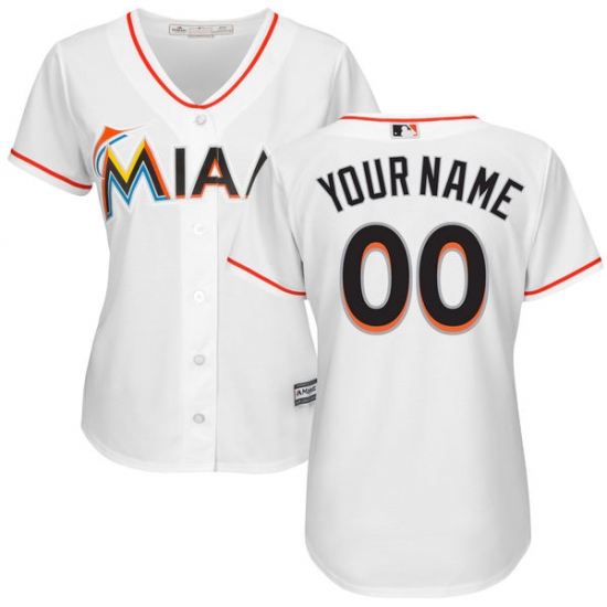 Men Women Youth All Size Miami Marlins Majestic White Home Cool Base Custom Jersey Men Women Youth All Size Miami Marlins Majestic White Home Cool Base Custom Jersey