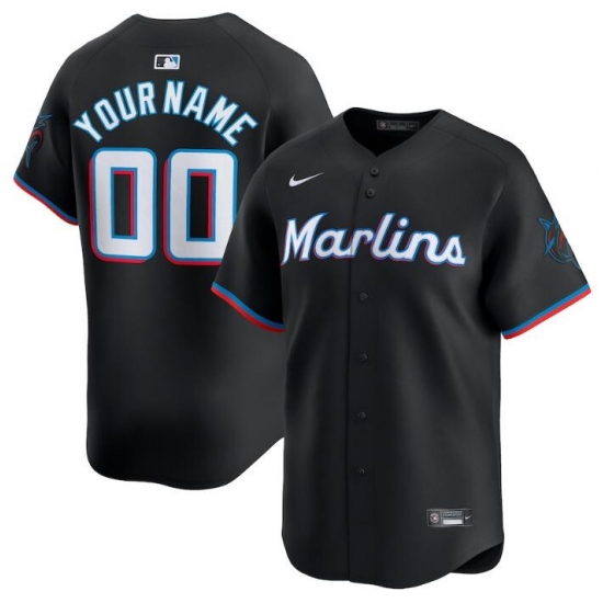 Men Women youth Miami Marlins Active Player Custom Black 2024 Alternate Limited Stitched Baseball Jersey Men Women youth Miami Marlins Active Player Custom Black 2024 Alternate Limited Stitched Baseball Jersey