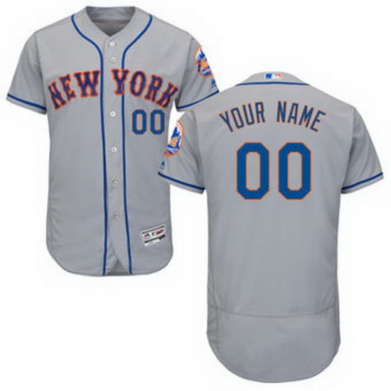Men Women Youth All Size Flex Base New York Mets Majestic Road Gray Authentic Collection Custom Jersey Men Women Youth All Size Flex Base New York Mets Majestic Road Gray Authentic Collection Custom Jersey