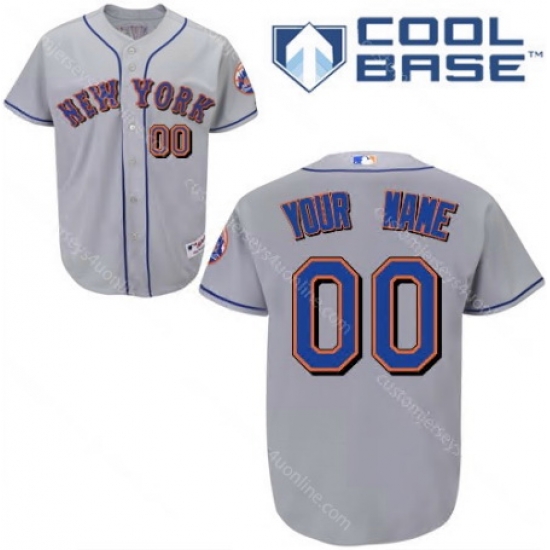 Men Women Youth All Size New York Mets Majestic Royal Cool Base Custom Jersey Grey 3 Men Women Youth All Size New York Mets Majestic Royal Cool Base Custom Jersey Grey 3