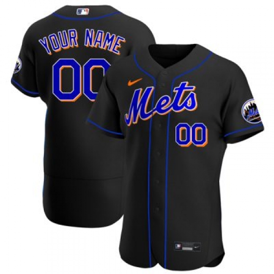 Men Women Youth Toddler New York Mets Black Custom Nike MLB Flex Base Jersey Men Women Youth Toddler New York Mets Black Custom Nike MLB Flex Base Jersey