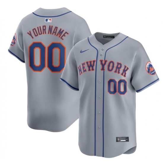 Men Women youth New York Mets Active Player Custom Grey 2024 Away Limited Stitched Baseball Jersey Men Women youth New York Mets Active Player Custom Grey 2024 Away Limited Stitched Baseball Jersey