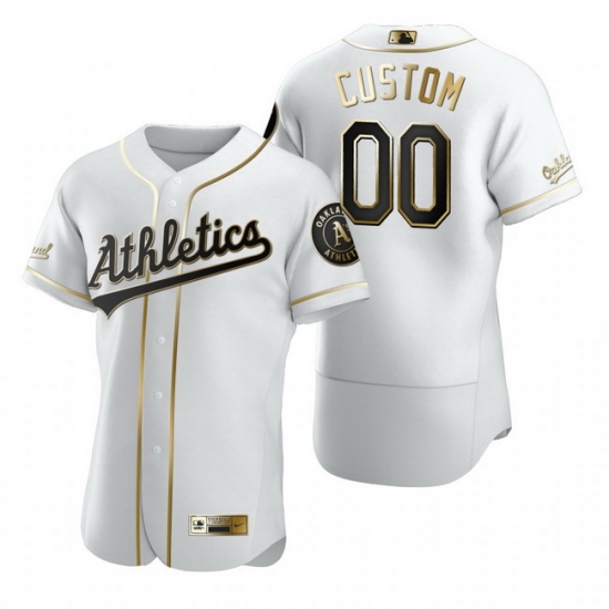 Men Women Youth Toddler All Size Oakland Athletics Custom Nike White Stitched MLB Flex Base Golden Edition Jersey Men Women Youth Toddler All Size Oakland Athletics Custom Nike White Stitched MLB Flex Base Golden Edition Jersey