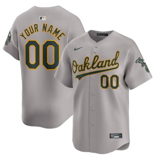 Men Women youth Oakland Athletics Active Player Custom Grey Away Limited Stitched Jersey Men Women youth Oakland Athletics Active Player Custom Grey Away Limited Stitched Jersey