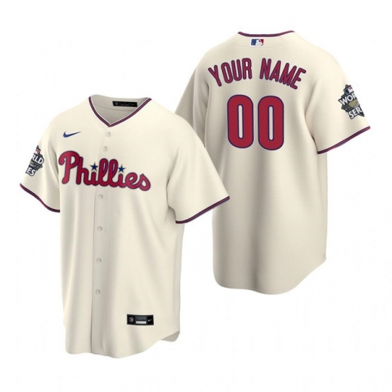 Men Women Youth Philadelphia Phillies Active Player Custom Cream2022 World Series Cool Base Stitched Baseball Jersey Men Women Youth Philadelphia Phillies Active Player Custom Cream2022 World Series Cool Base Stitched Baseball Jersey