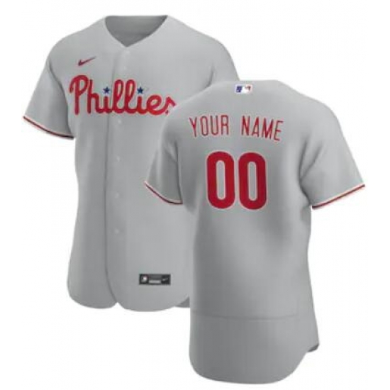 Men Women Youth Toddler Philadelphia Phillies Gray Custom Nike MLB Flex Base Jersey Men Women Youth Toddler Philadelphia Phillies Gray Custom Nike MLB Flex Base Jersey
