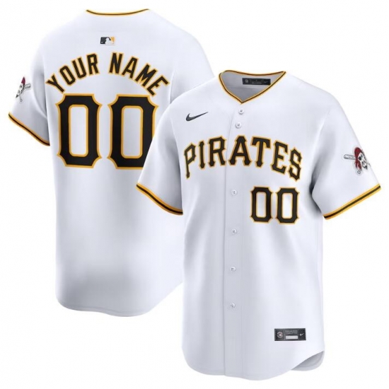 Men Women youth Pittsburgh Pirates Active Player Custom White Home Limited Stitched Baseball Jersey Men Women youth Pittsburgh Pirates Active Player Custom White Home Limited Stitched Baseball Jersey