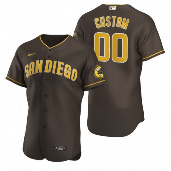 Men Women Youth Toddler All Size San Diego Padres Custom Nike Brown Stitched MLB Flex Base Jersey Men Women Youth Toddler All Size San Diego Padres Custom Nike Brown Stitched MLB Flex Base Jersey