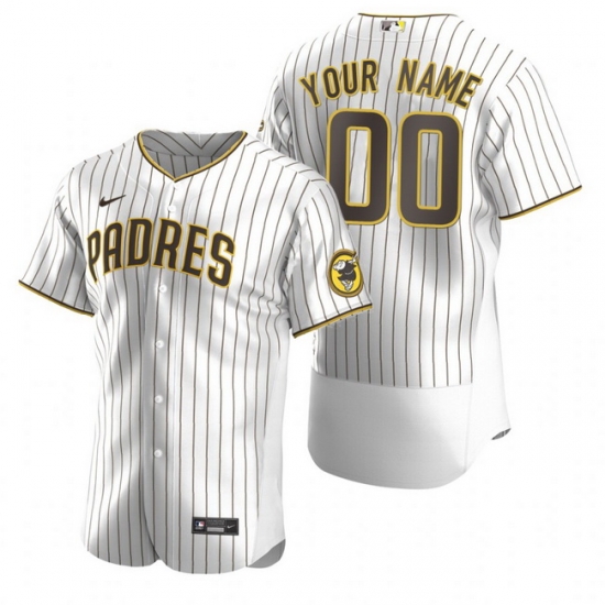 Men Women Youth Toddler All Size San Diego Padres Custom Nike White Brown Stitched MLB Flex Base Jersey Men Women Youth Toddler All Size San Diego Padres Custom Nike White Brown Stitched MLB Flex Base Jersey